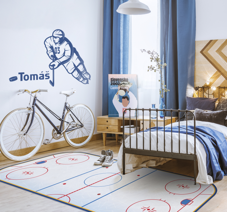 아이스 하키 피치 게임 매트 - TenStickers