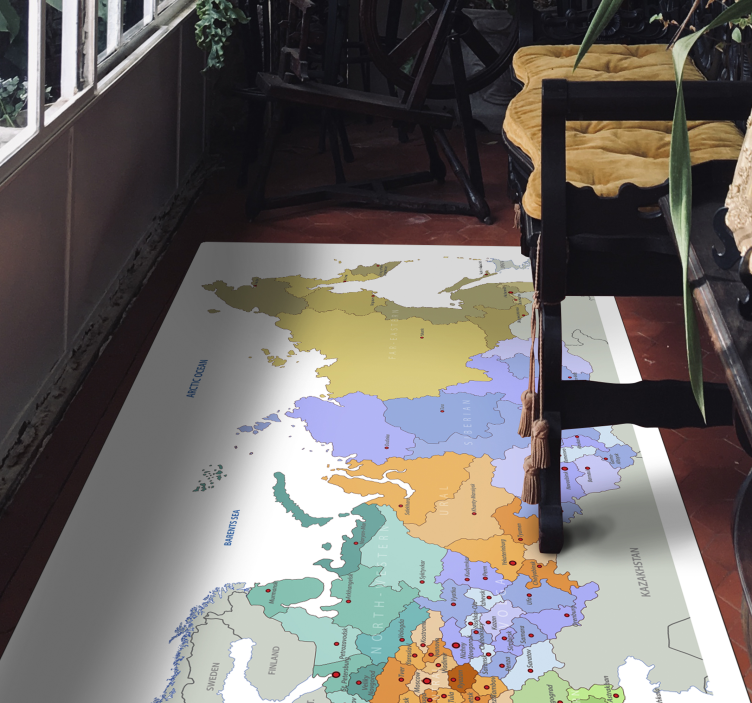 지도 카드 소련-또는 세계지도 깔개 - TenStickers