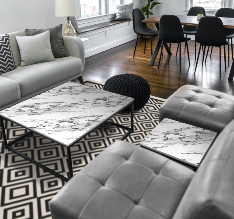 기하학적 효과 비닐 카펫 다이아몬드 패턴 놀이 - TenStickers