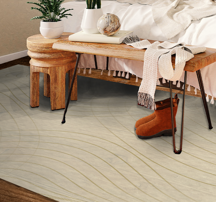 미니멀리스트 효과 비닐 카펫 흐르는 선 아트 - TenStickers