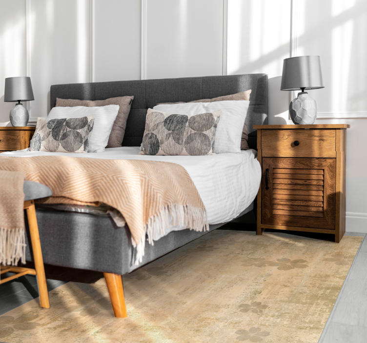 거실용 비닐 깔개 섬세한 꽃의 우아함 - TenStickers