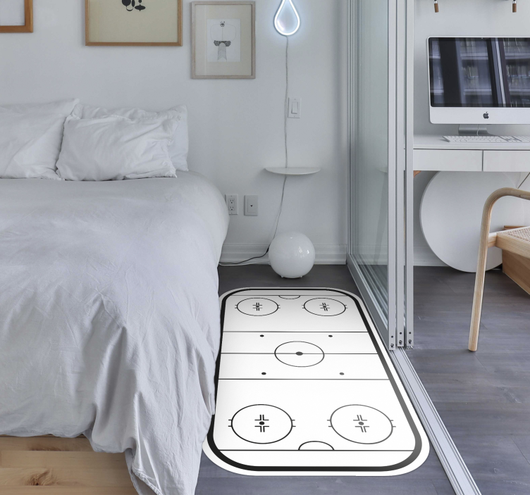 비닐 게임 카펫 아이스 하키 링크 - TenStickers