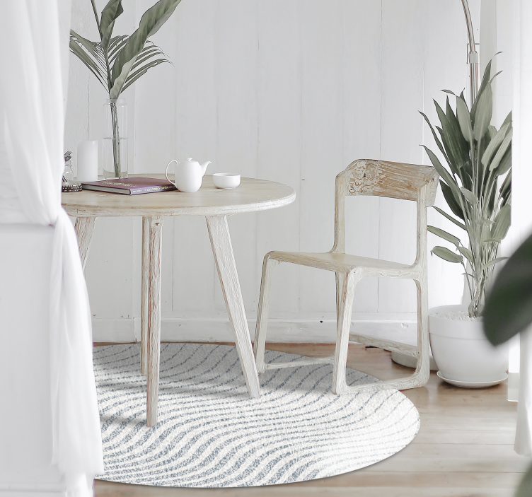 거실용 비닐 깔개 부드러운 파도 패턴 - TenStickers