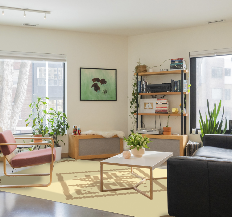 거실용 비닐 깔개 우아한 기하학적 대비 - TenStickers