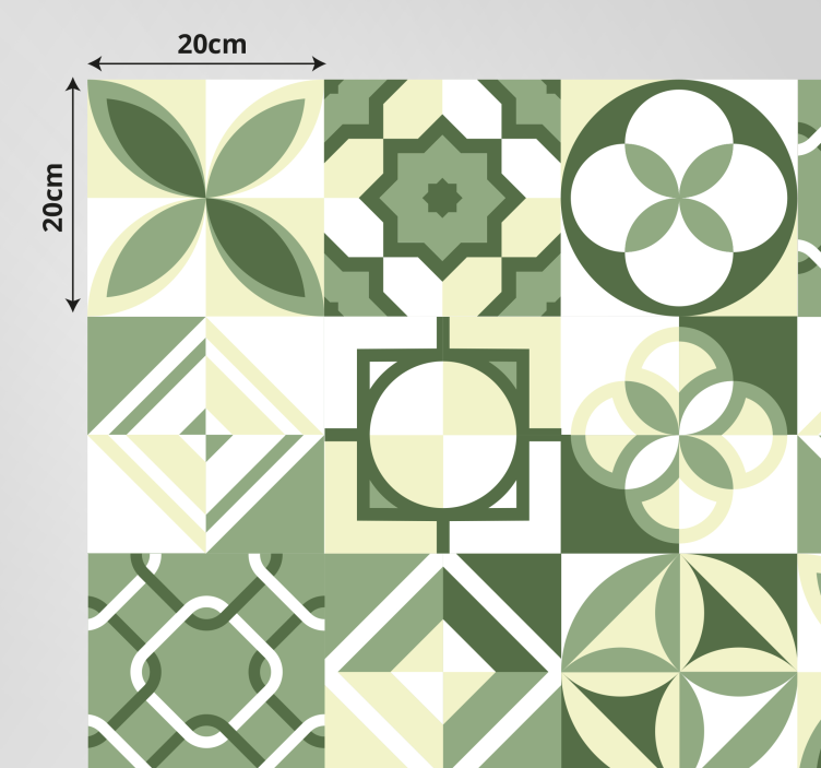비닐 카펫 타일 효과 패턴 타일 영감 - TenStickers