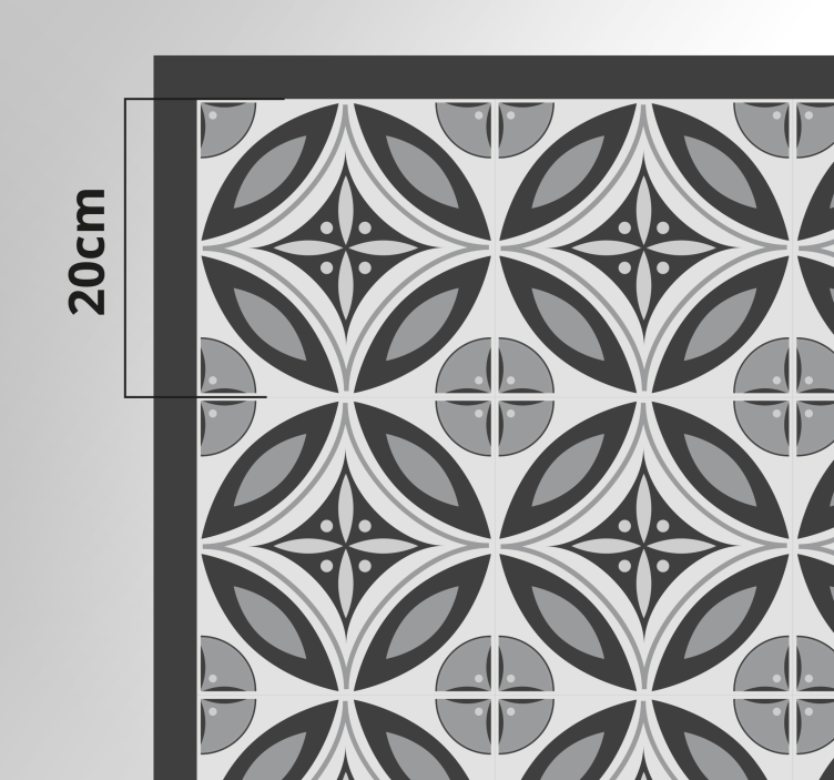 대리석 비닐 러그 세련된 단색 모티프 - TenStickers