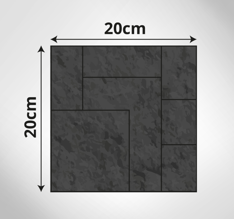 비닐 카펫 스톤 효과 질감 있는 블랙 표면 - TenStickers