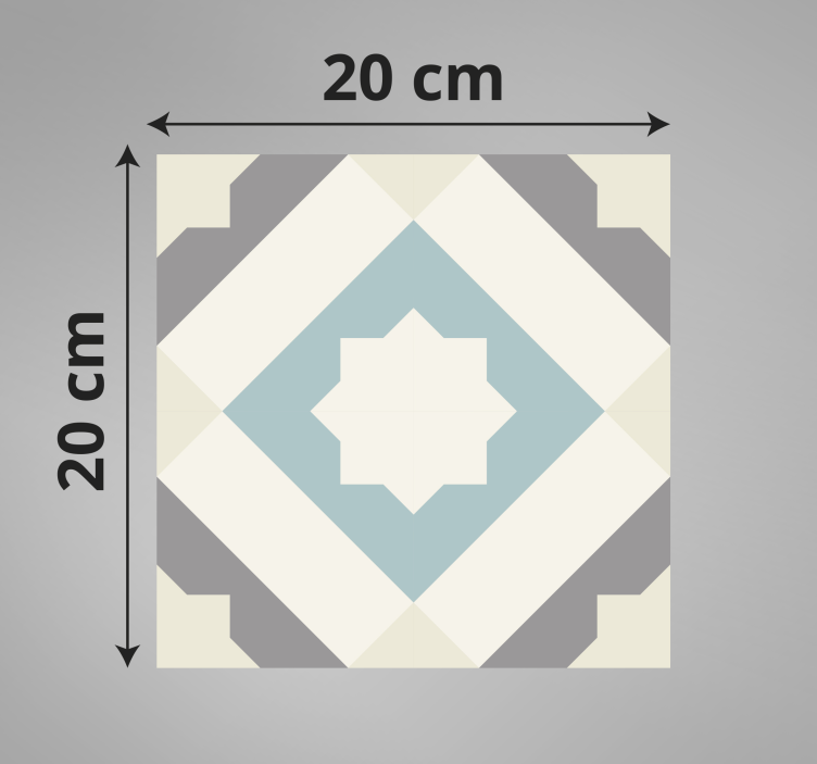 비닐 카펫 타일 효과 우아한 별 모티브 - TenStickers