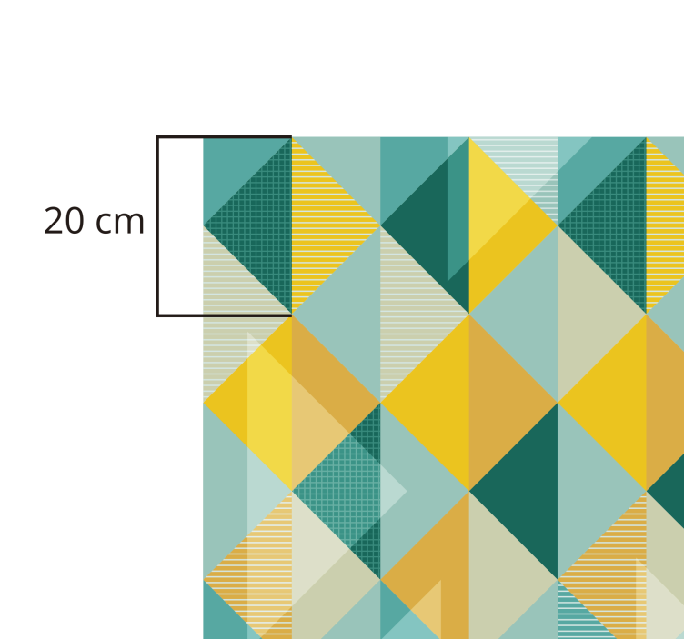 기하학적 효과 비닐 카펫 기하학적 삼각형 배열 - TenStickers