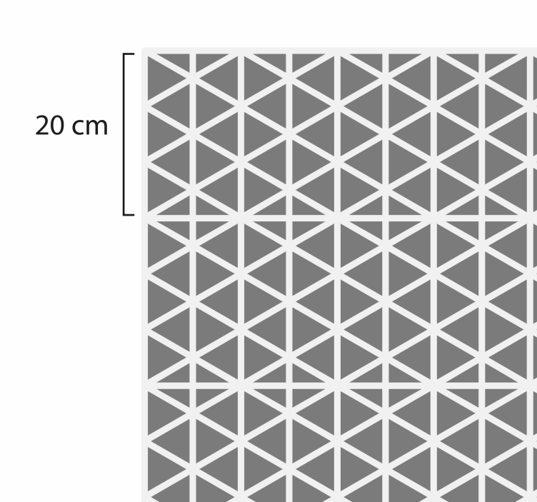 비닐 주방 카펫 삼각형 회색 요소 - TenStickers