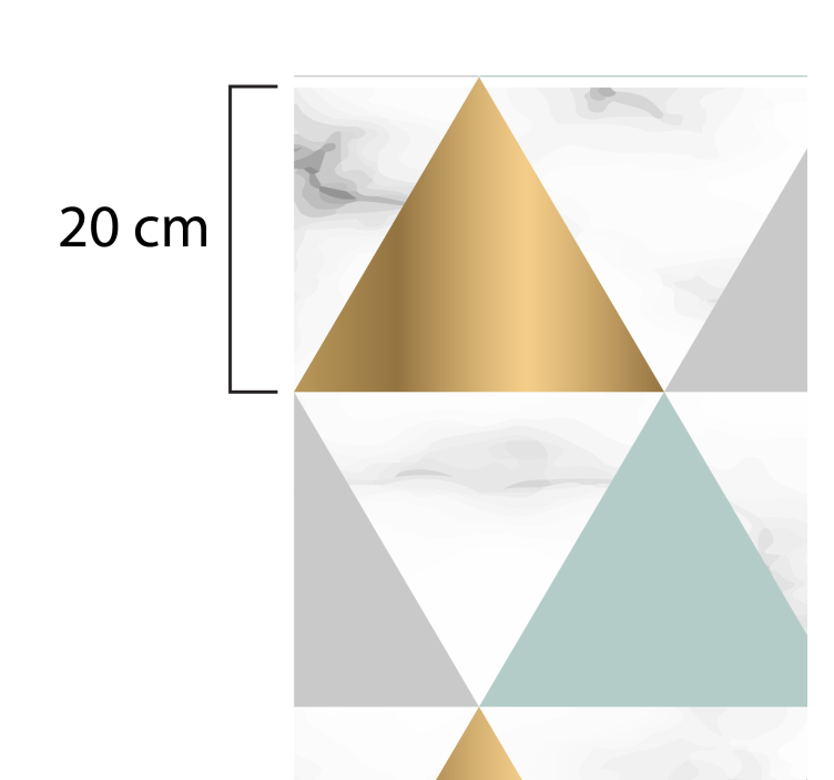 기하학적 효과 비닐 카펫 기하학적 삼각형 모자이크 - TenStickers