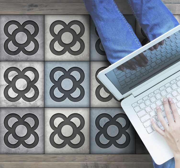 비닐 카펫 타일 효과 장식 타일 패턴 - TenStickers