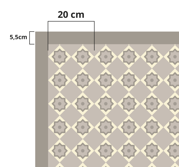 대리석 비닐 러그 우아한 별 패턴 - TenStickers