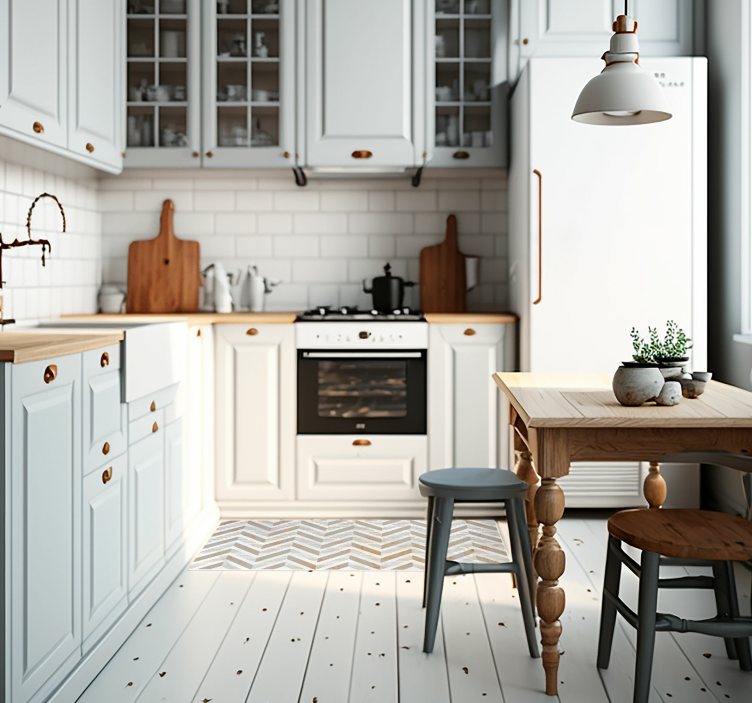 흰색 매트 대리석 주방 돌 바닥 타일 - TenStickers