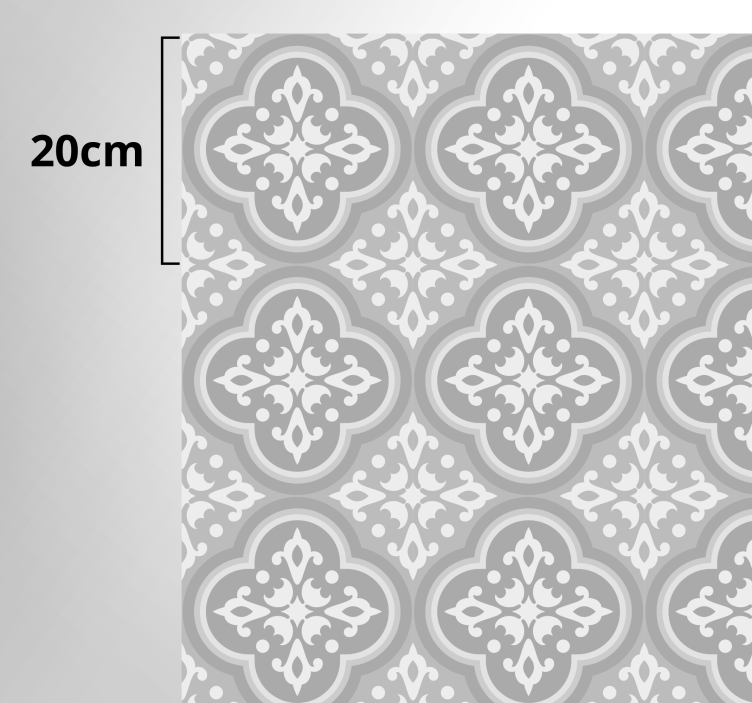 비닐 카펫 타일 효과 패턴화된 대칭 - TenStickers