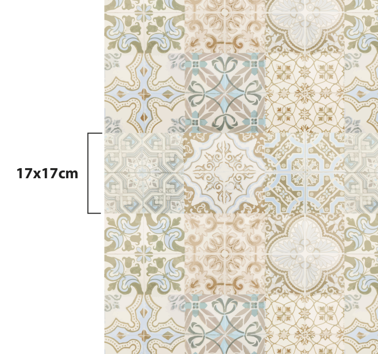 오래된 유물 스페인 스타일 타일 카펫 - TenStickers