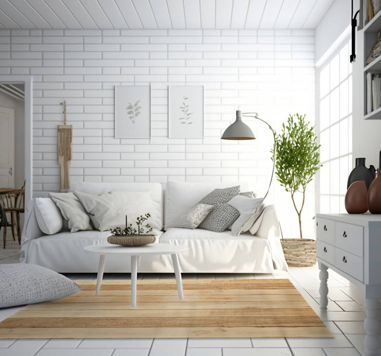 밝은 색 나무 판자 나무 효과 비닐 깔개 - TenStickers