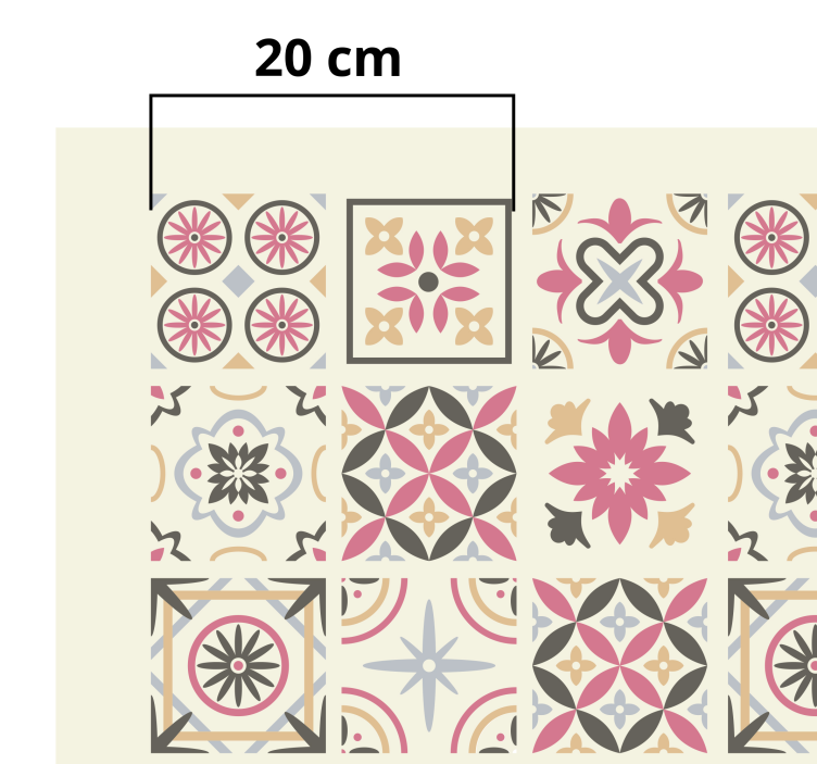 비닐 카펫 타일 효과 니콜 대학교 - TenStickers