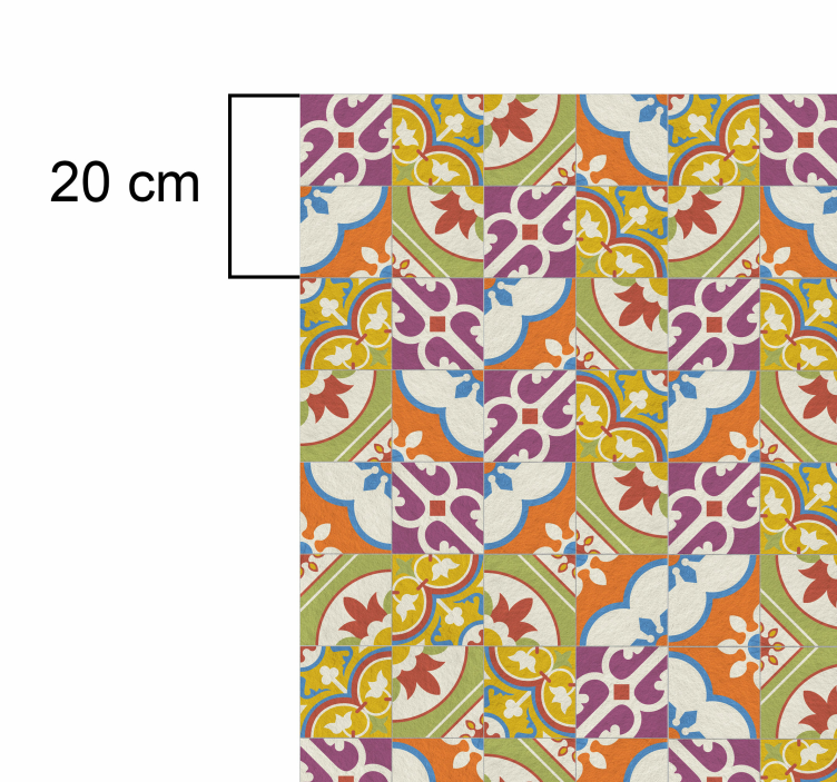 비닐 카펫 벤디미아 화려한 패턴 타일 - TenStickers