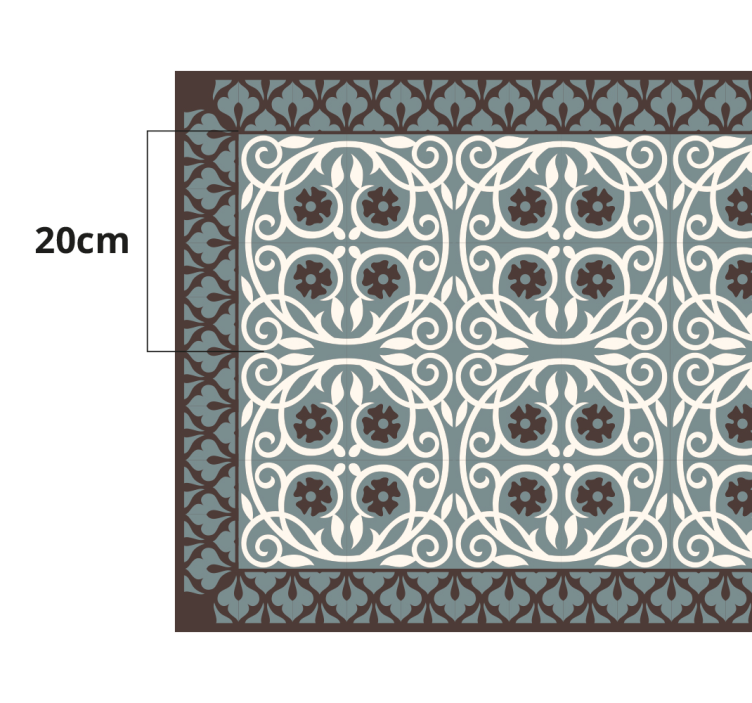 욕실용 비닐 카펫 꽃 요소 배치 - TenStickers