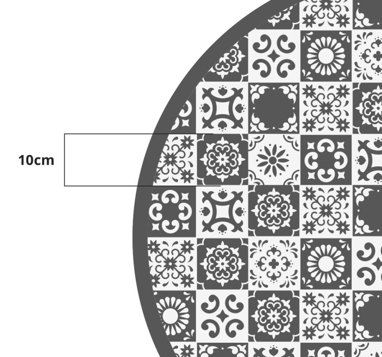 비닐 카펫 게시판 회색 이베리아 타일 - TenStickers