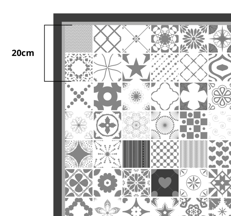 욕실용 비닐 카펫 trujillo 그레이 타일 - TenStickers