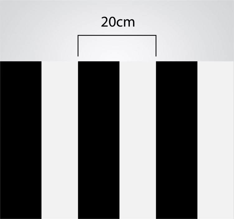 주방 흑백 줄무늬 비닐 러그 - TenStickers
