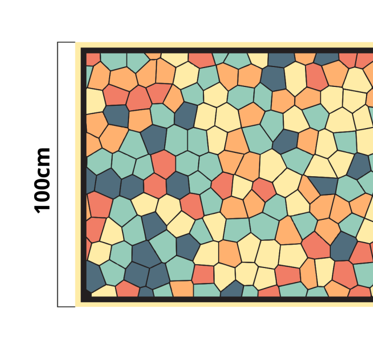 기하학적 효과 비닐 카펫 육각형 패턴 - TenStickers