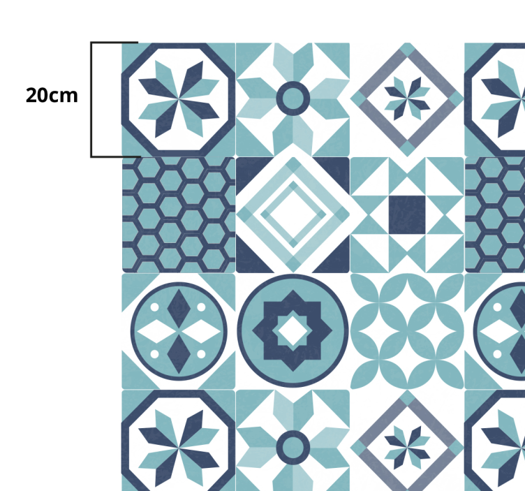 모자이크 효과 비닐 카펫 모자이크 타일 영감 - TenStickers