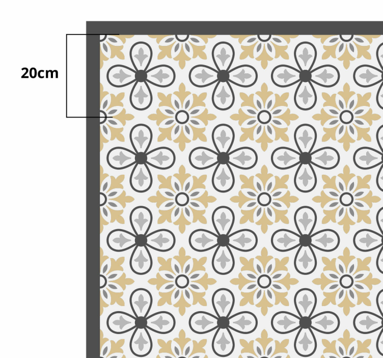 기하학적 효과 비닐 카펫 꽃 기하학적 조화 - TenStickers