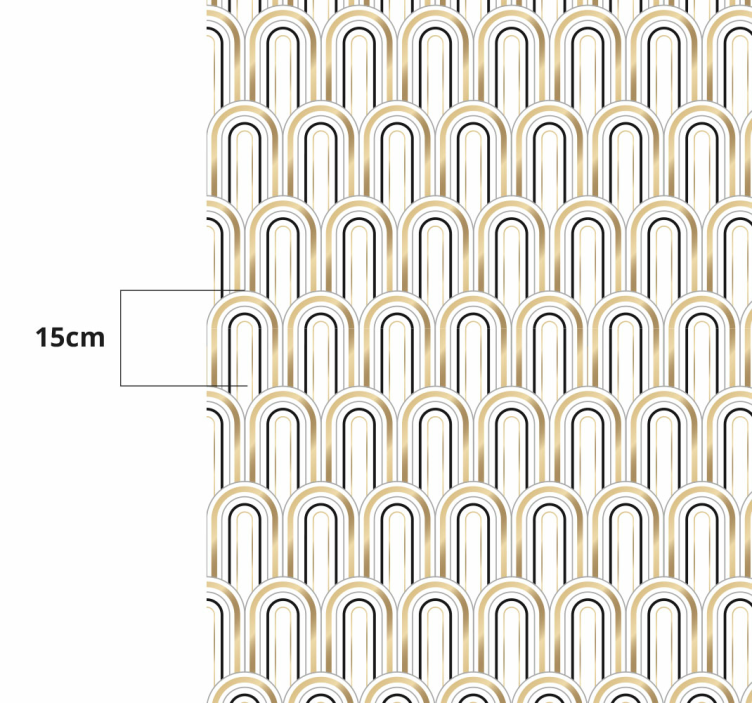 기하학적 효과 비닐 카펫 아치 패턴 디자인 - TenStickers