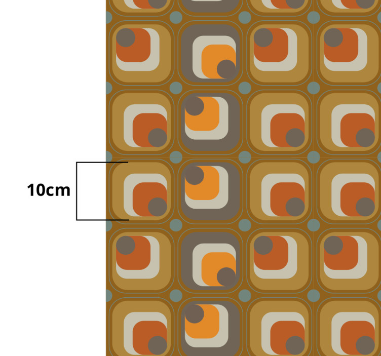 비닐 카펫 벤디미아 레트로 컬러 블록스 - TenStickers