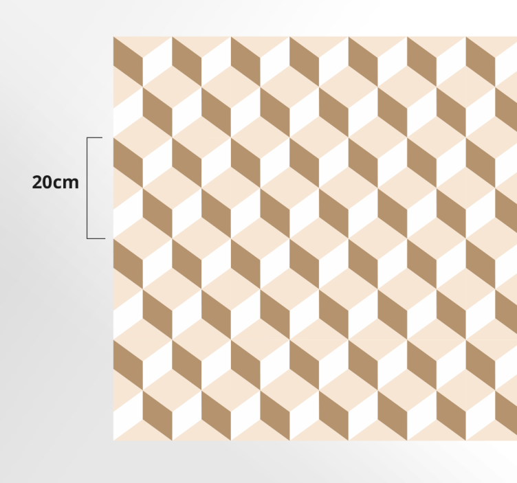 비닐 주방 카펫 입체 벌집 패턴 - TenStickers
