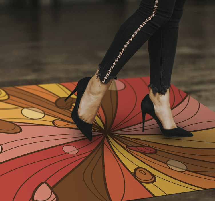 70 년대 오리지널 팝 듀엣 빈티지 러그 - TenStickers