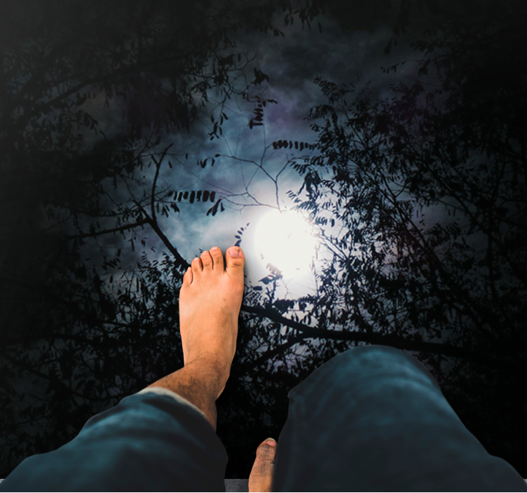 침침한 나무 침실 깔개 - TenStickers