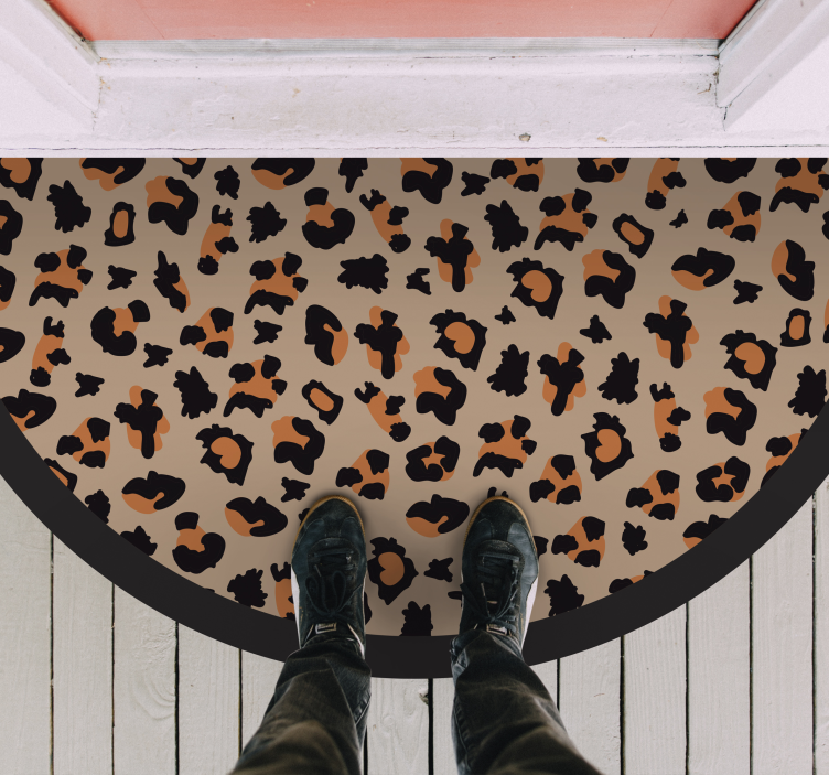 애니멀 프린트 비닐 카펫 대담한 표범 디자인 - TenStickers