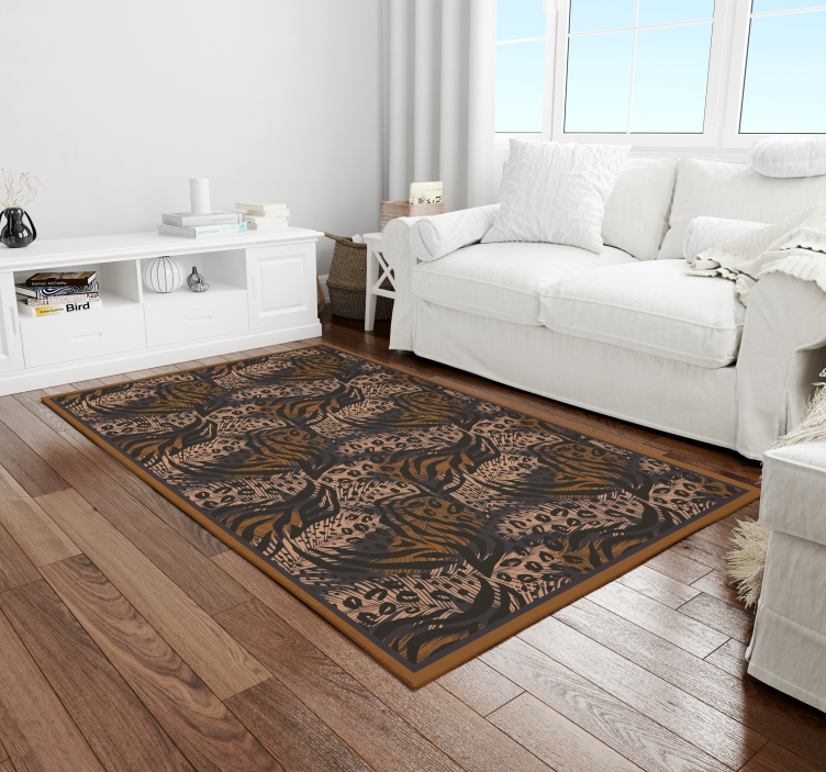 애니멀 프린트 비닐 카펫 이국적인 정글 모티브 - TenStickers