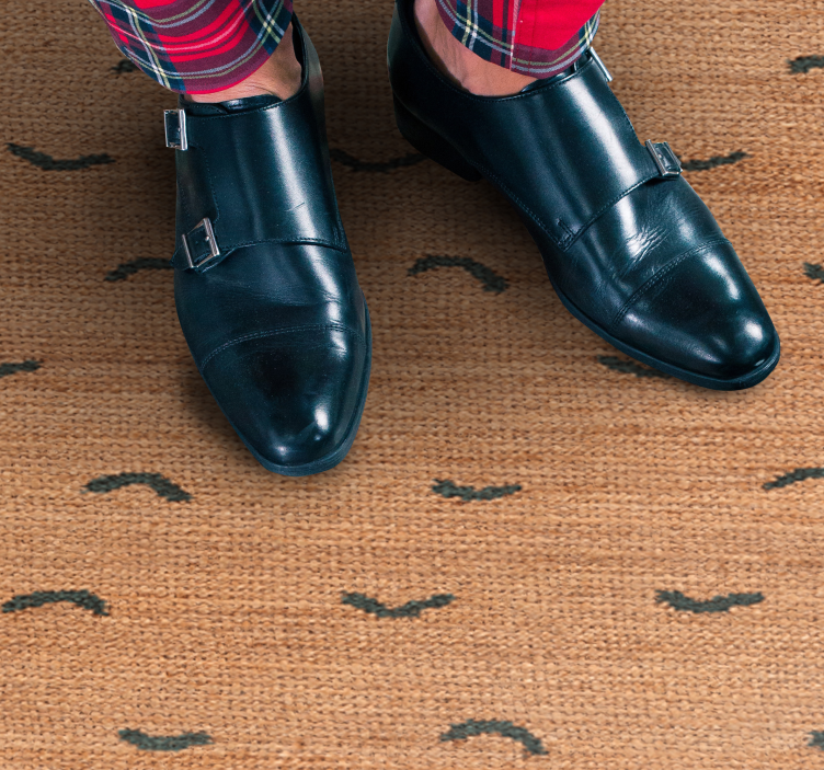 애니멀 프린트 비닐 카펫 주트 베이지 모조 - TenStickers