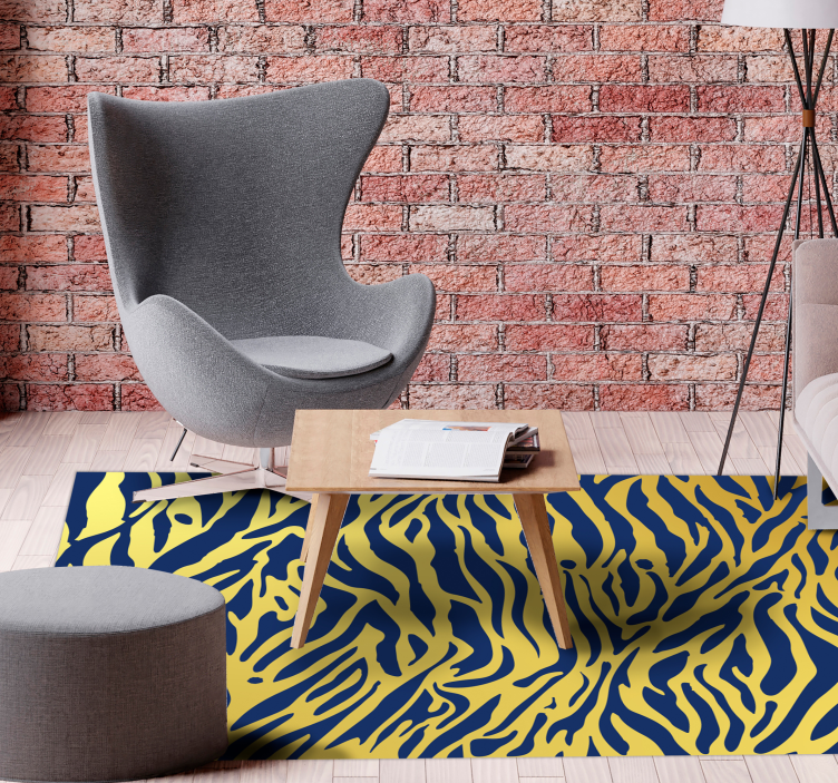 애니멀 프린트 비닐 카펫 제브라 스트라이프 컨셉 - TenStickers