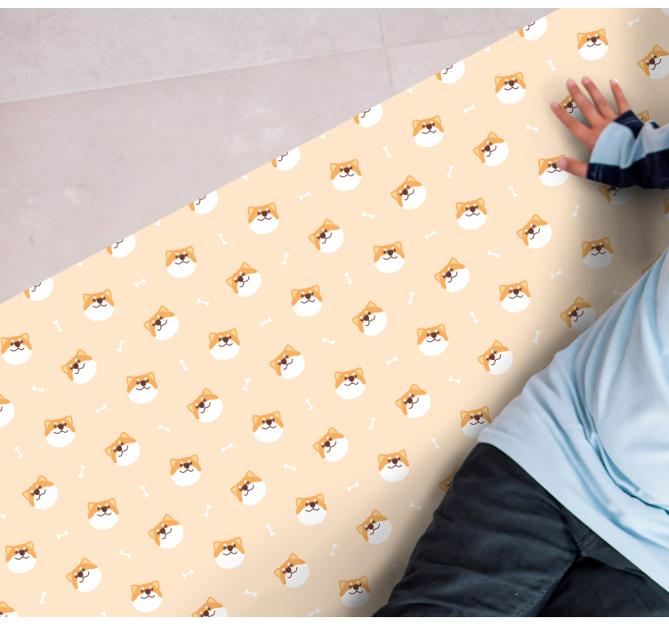 비닐 카펫 동물 귀여운 강아지 얼굴 - TenStickers