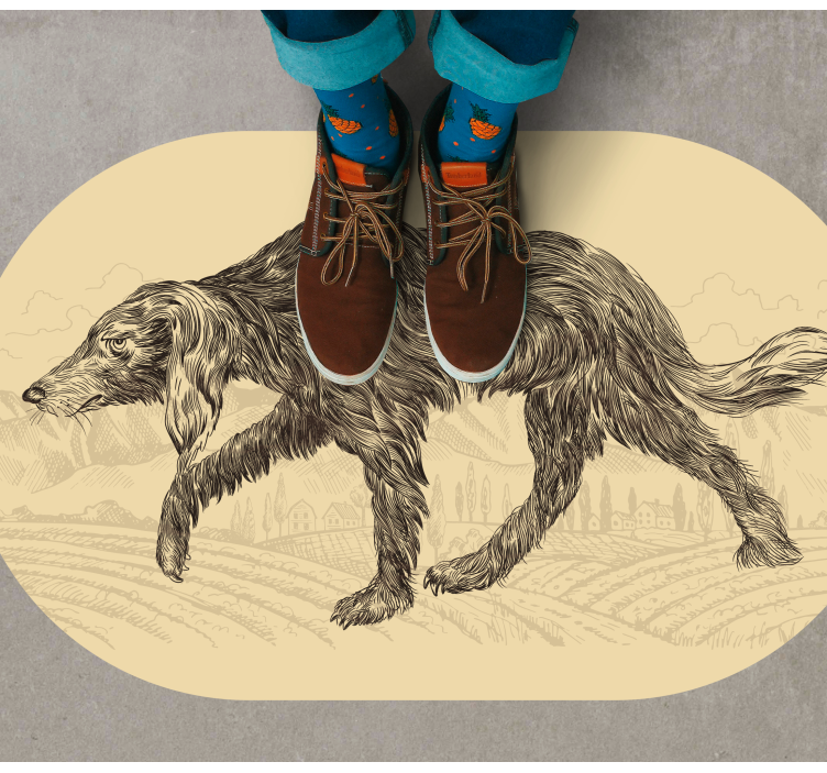 비닐 카펫 동물 우아한 개 실루엣 - TenStickers