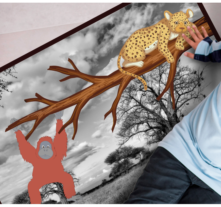 비닐 카펫 동물 정글 생물 장난감 - TenStickers