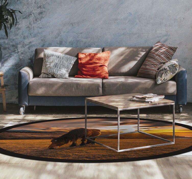 비닐 카펫 동물 장엄한 말을 먹다 - TenStickers