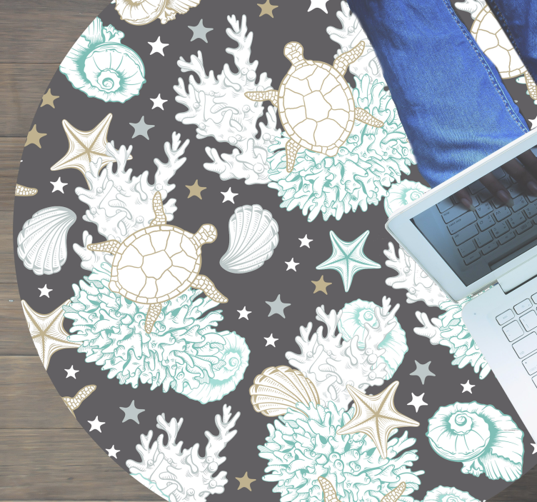 비닐 카펫 동물 해양 모티브 - TenStickers