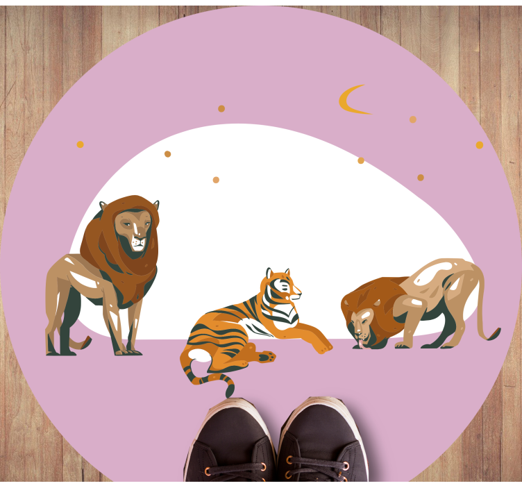 비닐 카펫 동물 사파리 야생 동물 - TenStickers