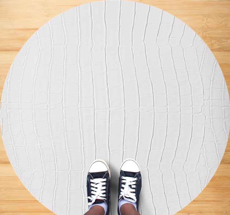 비닐 카펫 동물 흰색 악어 무늬 - TenStickers