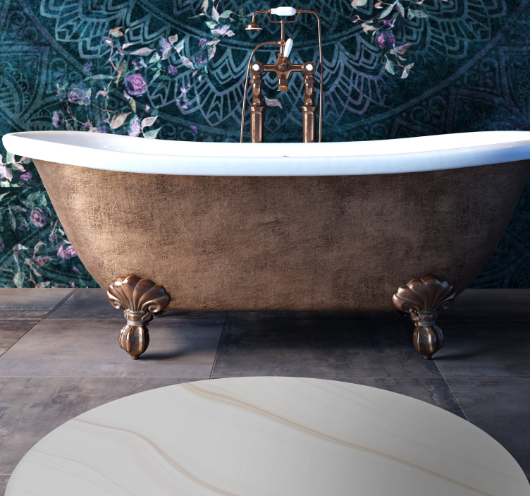 욕실용 비닐 카펫 추상 유기 라인 - TenStickers