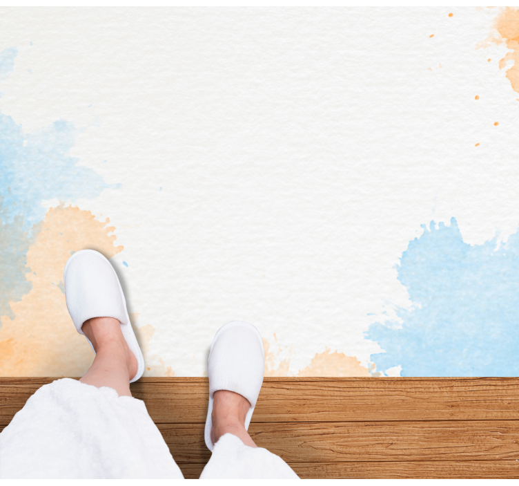 욕실용 비닐 카펫 부드러운 수채화 색조 - TenStickers