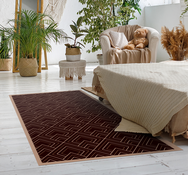 침실용 비닐 카펫 블랙 조합 - TenStickers