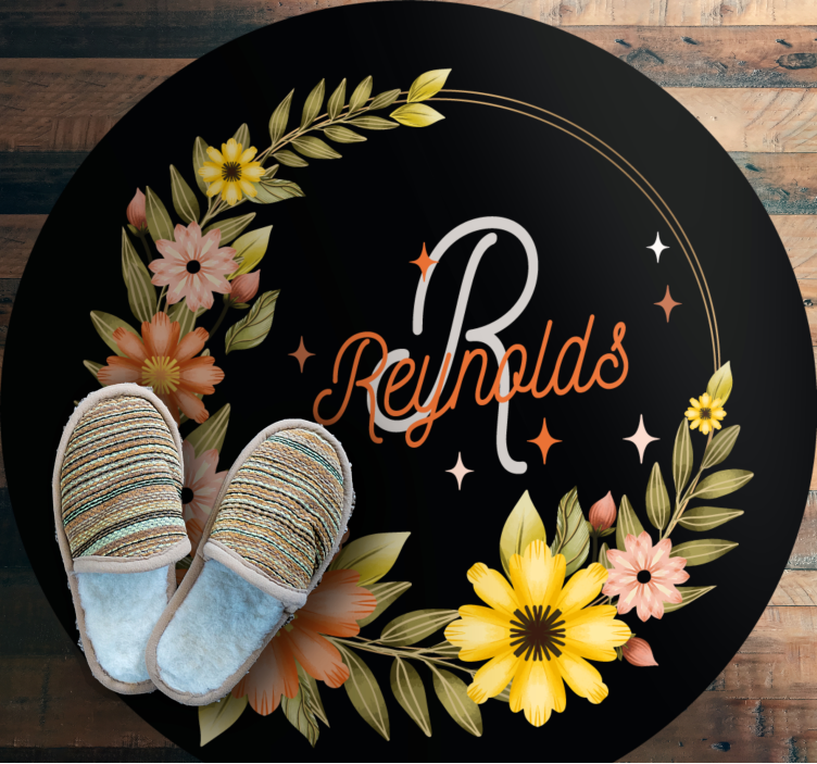 침실용 비닐 카펫 크라운 플로럴 디자인 - TenStickers